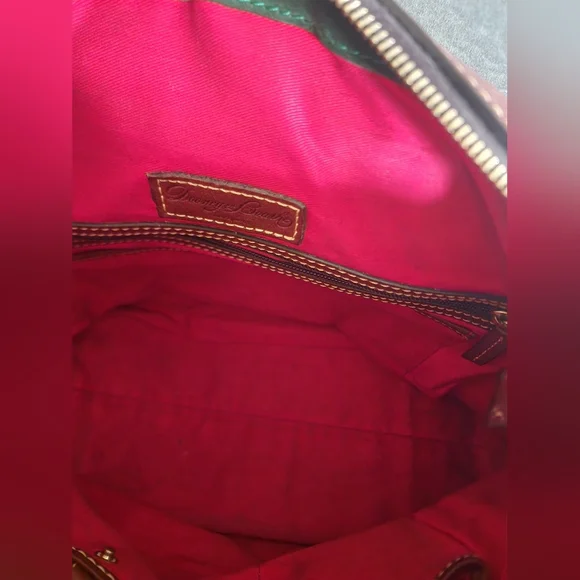 Dooney & Bourke Brown Leather Satchel - Picture 4 of 9